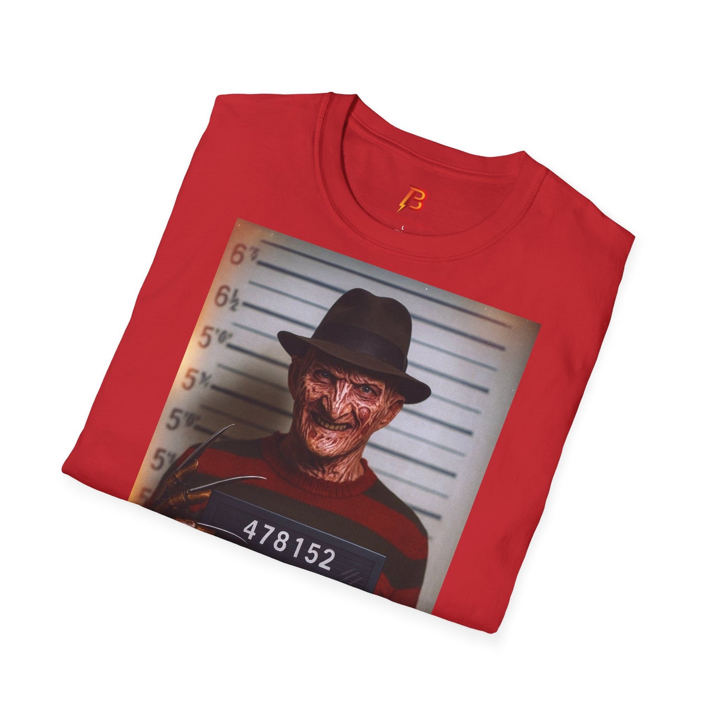 T-Shirt Unisex Freddy Krueger Mugshot – Maglietta Horror Nightmare | Cultura Pop & Halloween