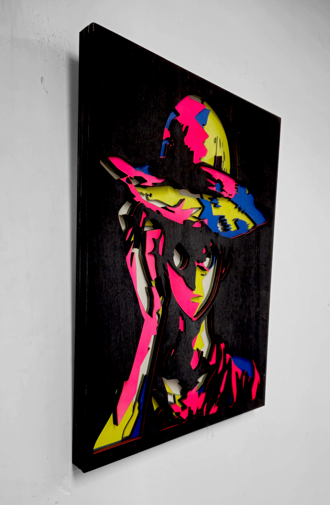 QUADRO IN LEGNO "ONE PIECE - LUFFY POP ART 3D.