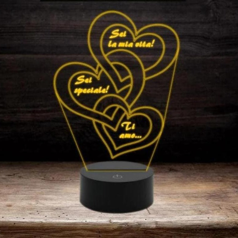 Lampada a Led Placca in Plexiglass Nonni Personalizzata con Foto