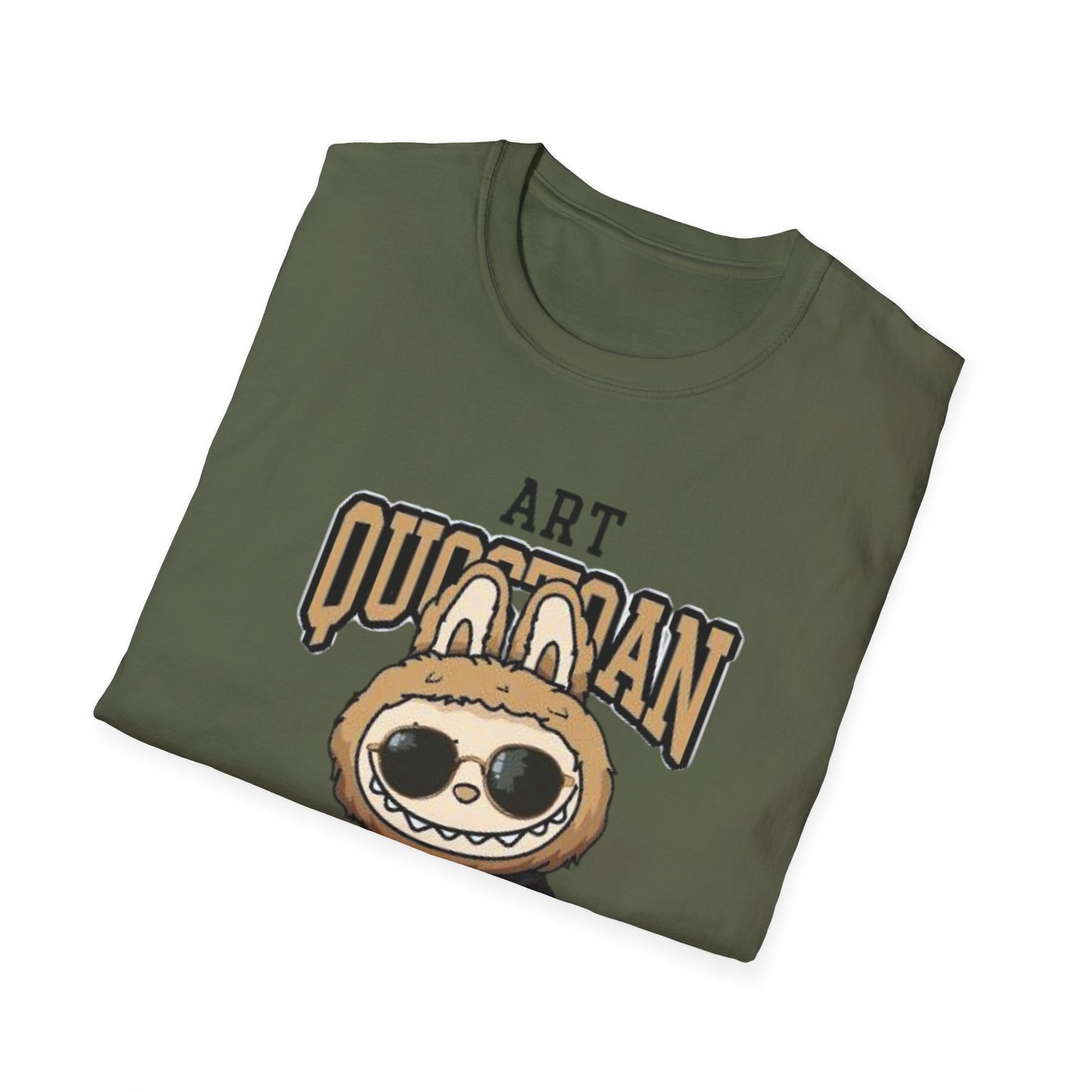 T-Shirt Unisex Labubu Softstyle – Design Urban Kawaii con Occhiali da Sole.
