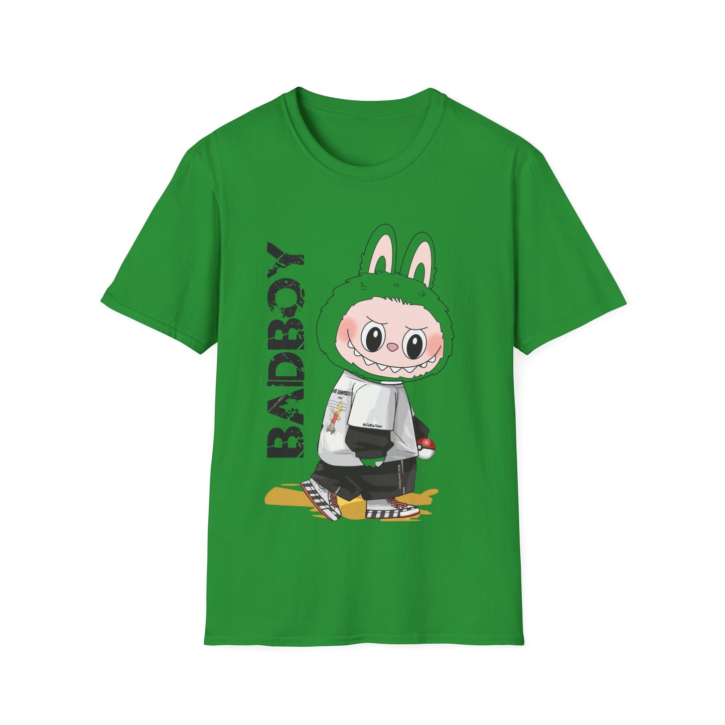 T-Shirt Unisex Labubu Softstyle – Design Streetwear Kawaii “Bad Boy”.