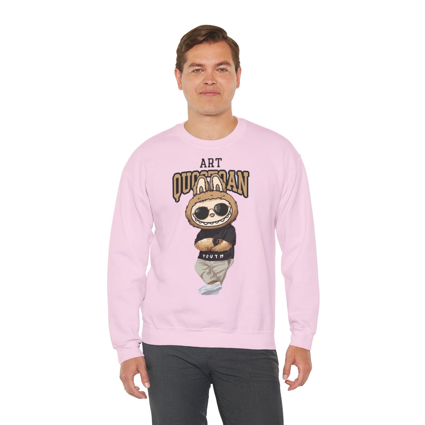 Felpa Unisex Labubu Art Quotidian – Streetwear Casual Heavy Blend.