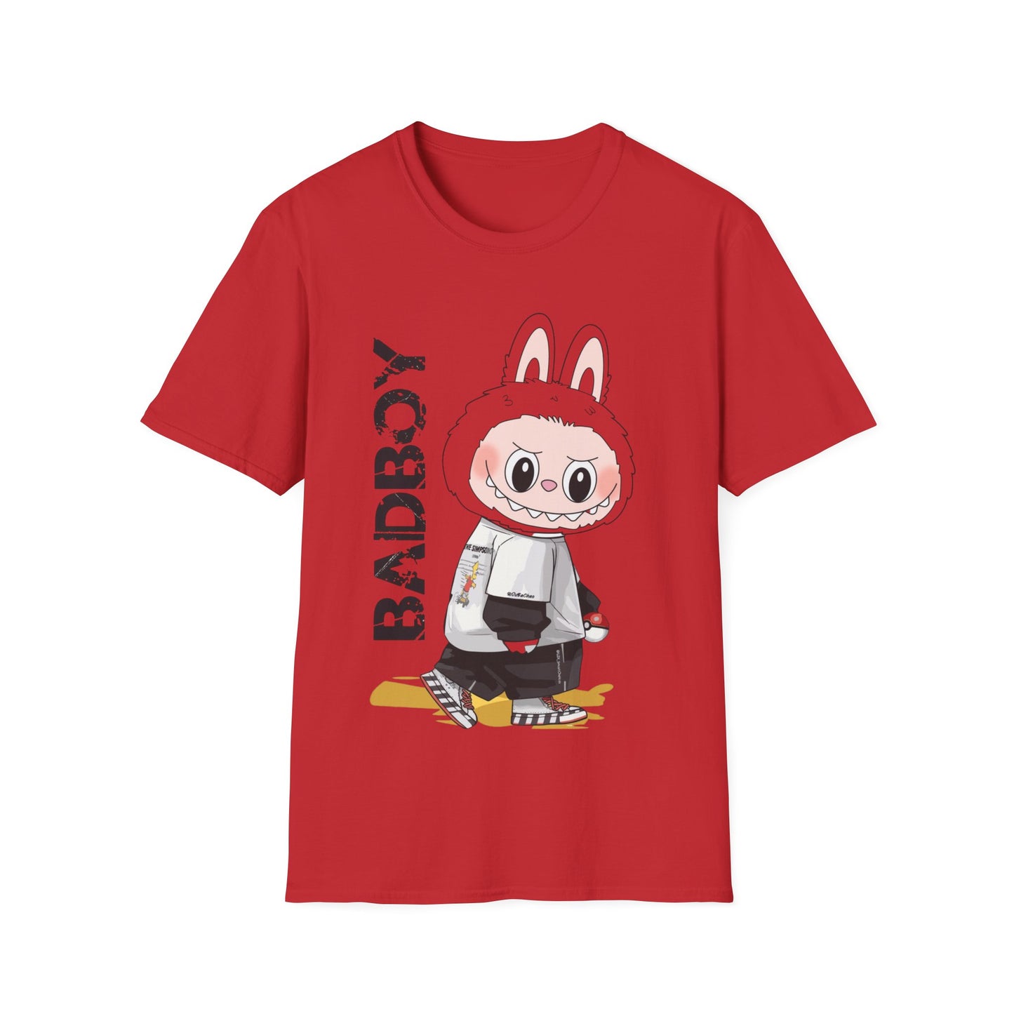 T-Shirt Unisex Labubu Softstyle – Design Streetwear Kawaii “Bad Boy”.