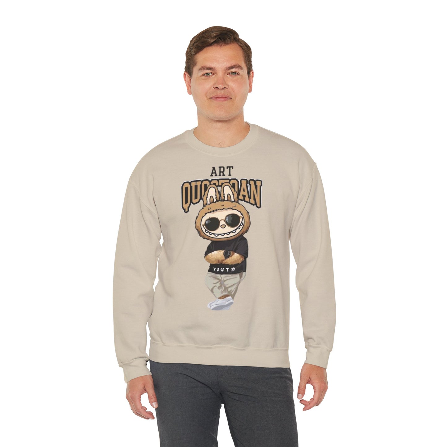 Felpa Unisex Labubu Art Quotidian – Streetwear Casual Heavy Blend.