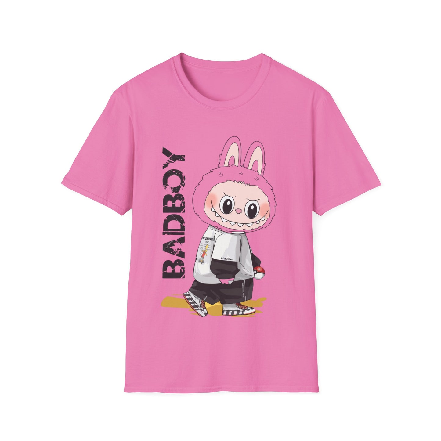 T-Shirt Unisex Labubu Softstyle – Design Streetwear Kawaii “Bad Boy”.