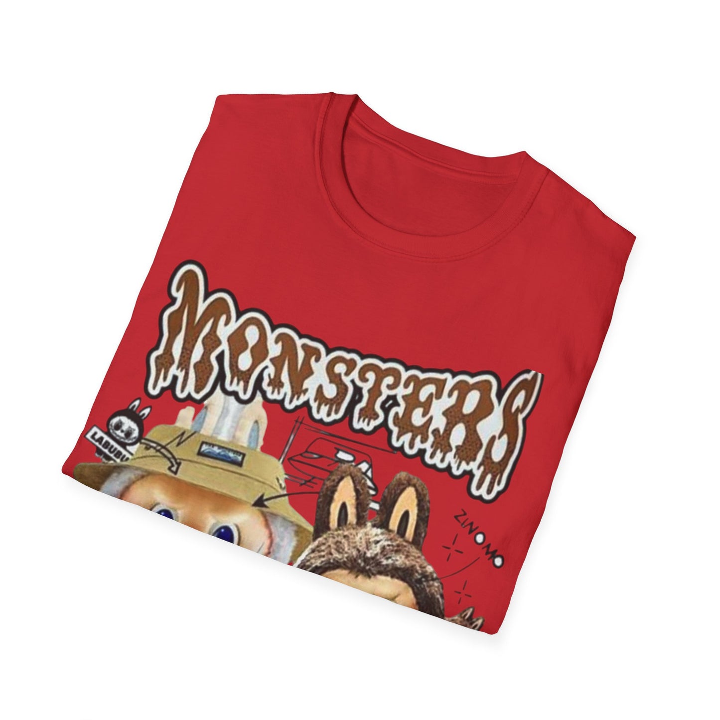 T-Shirt Unisex Labubu Softstyle – Design Monsters Kawaii con Coppia Iconica.
