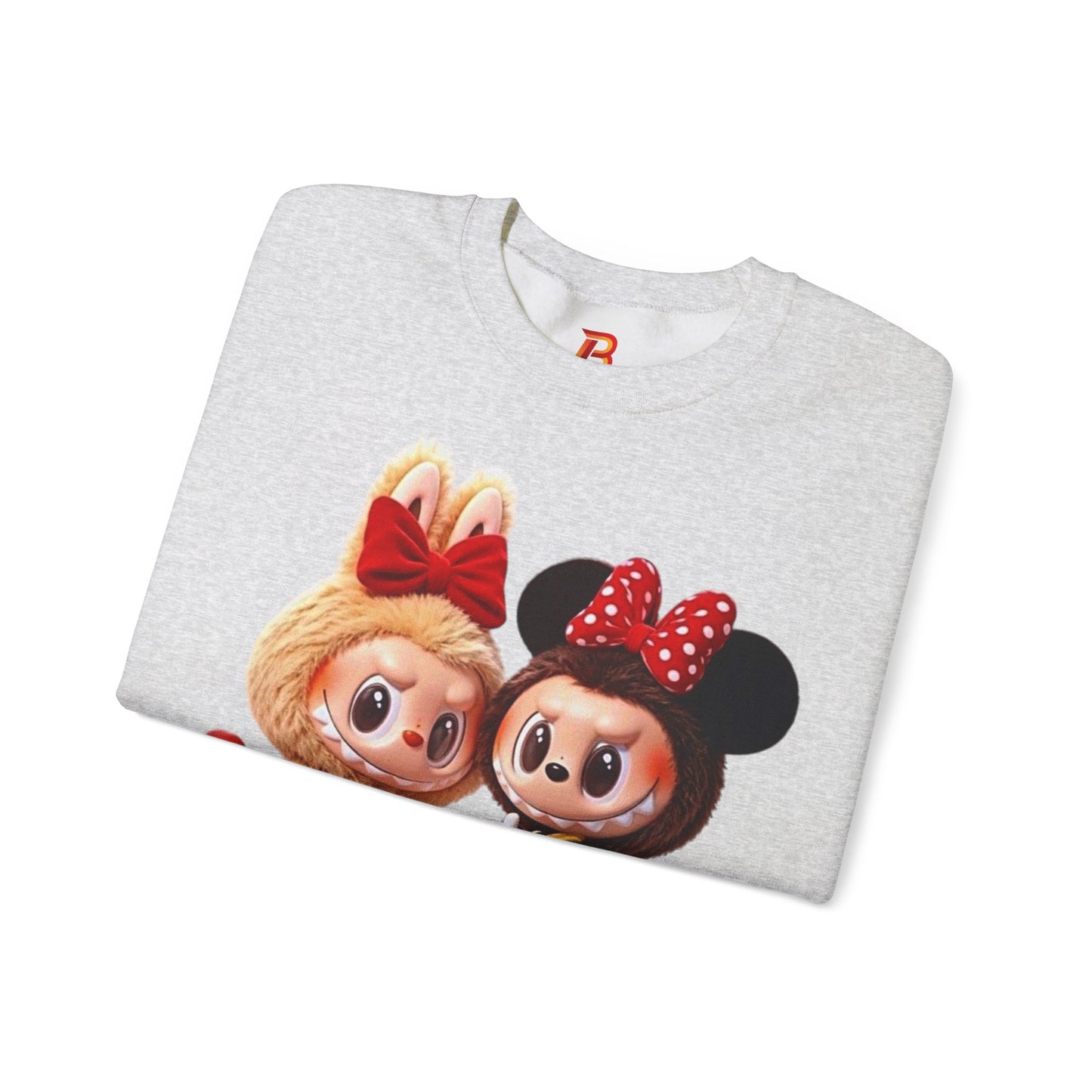 Felpa Unisex Labubu Cartoon – Sweatshirt Streetwear Rossa, Moda Urban e Comfort.