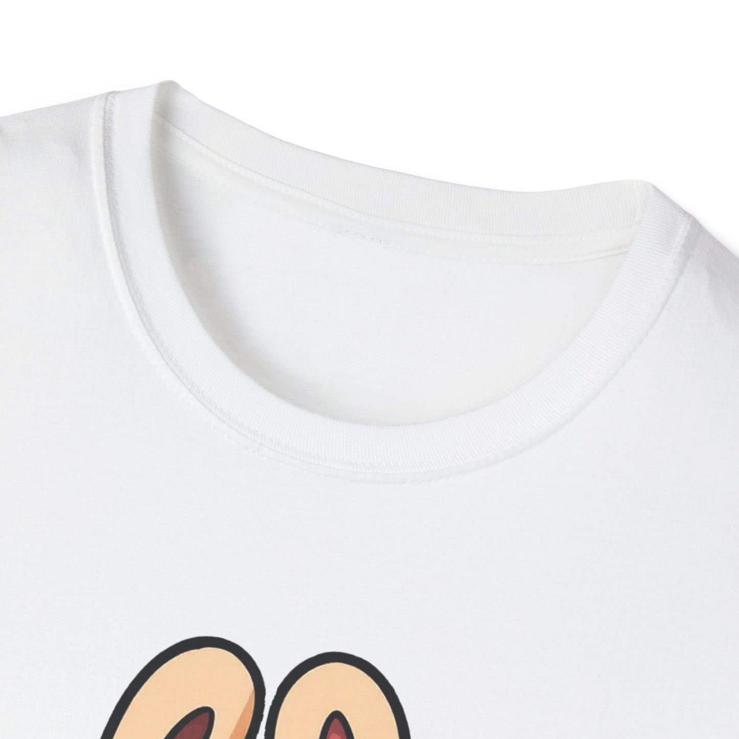 T-Shirt Unisex Labubu Softstyle – Outfit Cartoon Kawaii Rosa Orsetto Fragola.