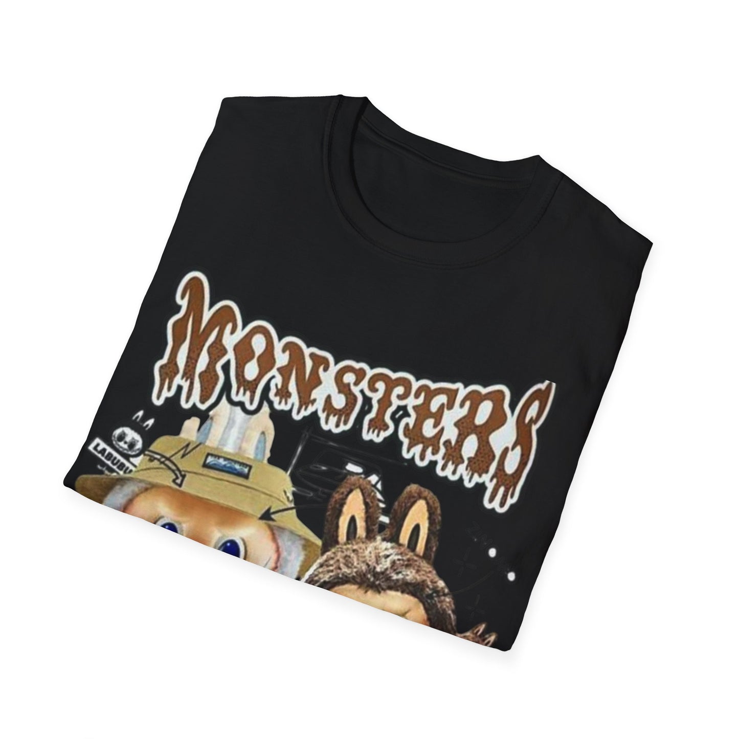 T-Shirt Unisex Labubu Softstyle – Design Monsters Kawaii con Coppia Iconica.