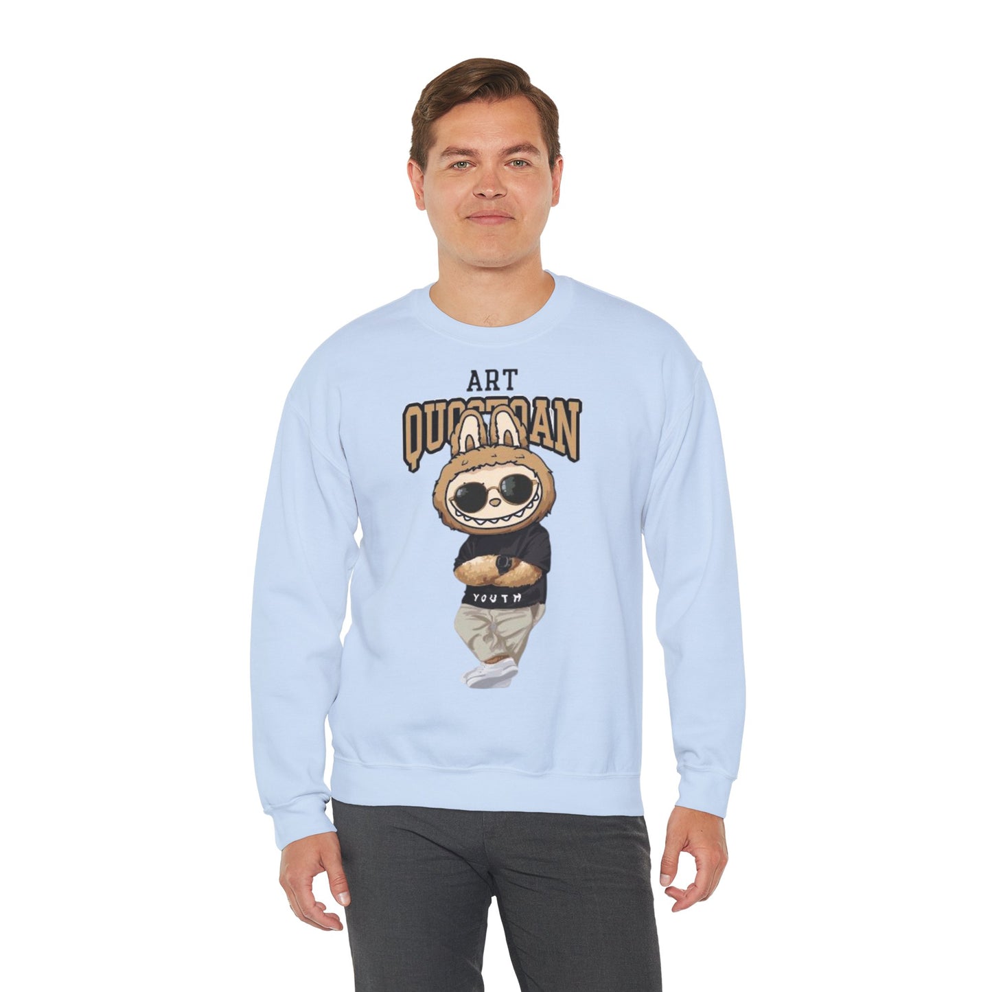 Felpa Unisex Labubu Art Quotidian – Streetwear Casual Heavy Blend.