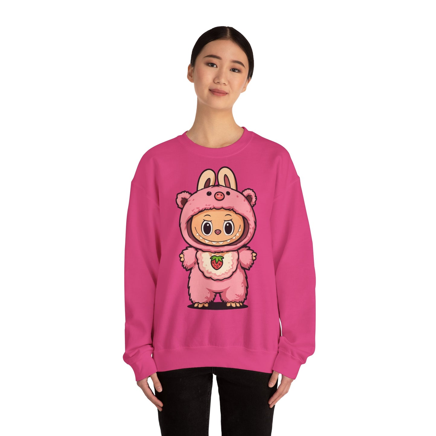 Felpa Unisex Labubu Rosa – Sweatshirt Streetwear Casual, Comfort e Stile Giocoso.