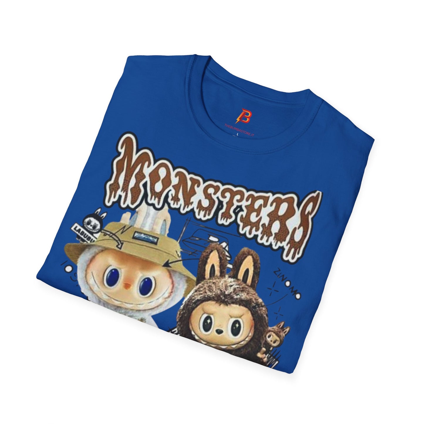 T-Shirt Unisex Labubu Softstyle – Design Monsters Kawaii con Coppia Iconica.