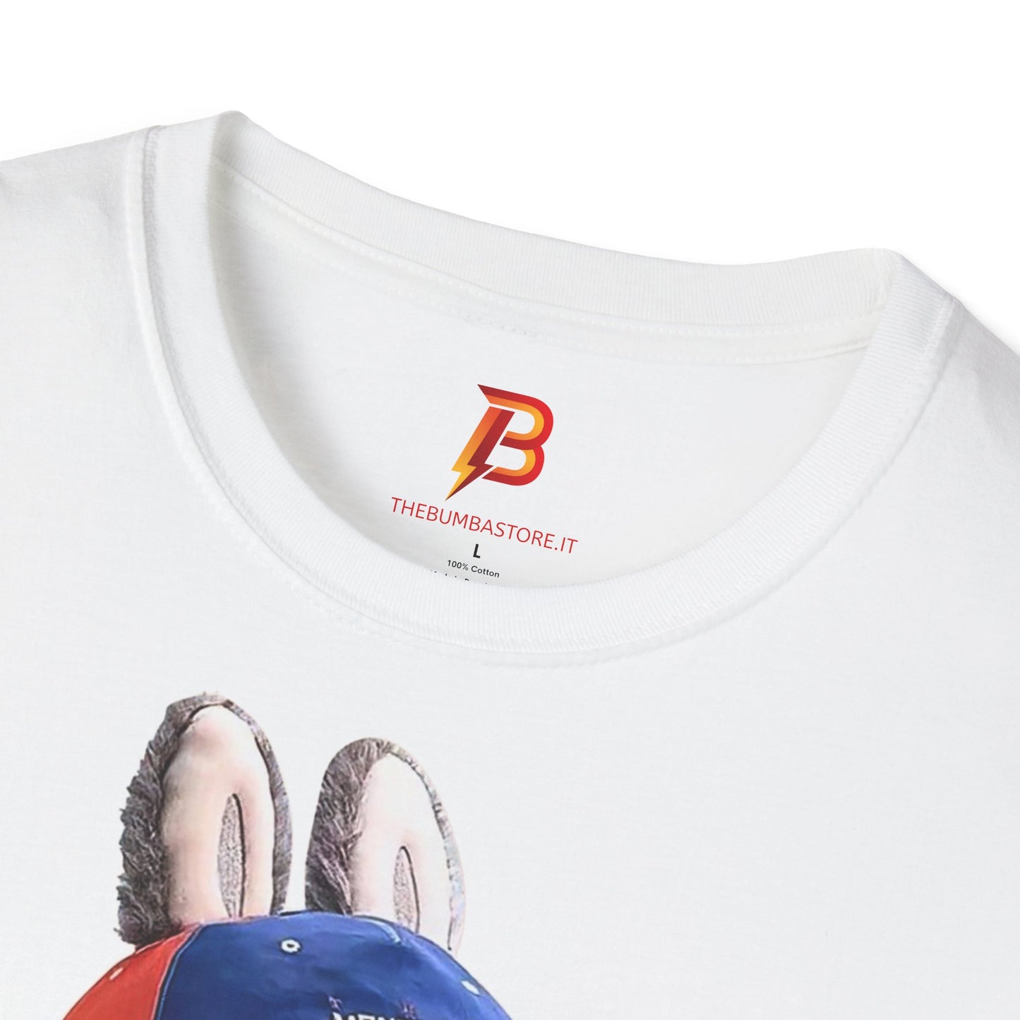 T-Shirt Unisex Labubu Softstyle Arancione – Design Streetwear con Skateboard.