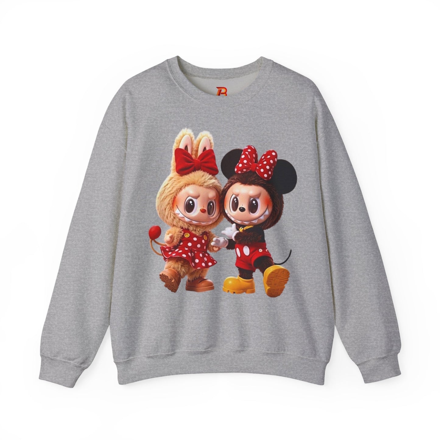 Felpa Unisex Labubu Cartoon – Sweatshirt Streetwear Rossa, Moda Urban e Comfort.