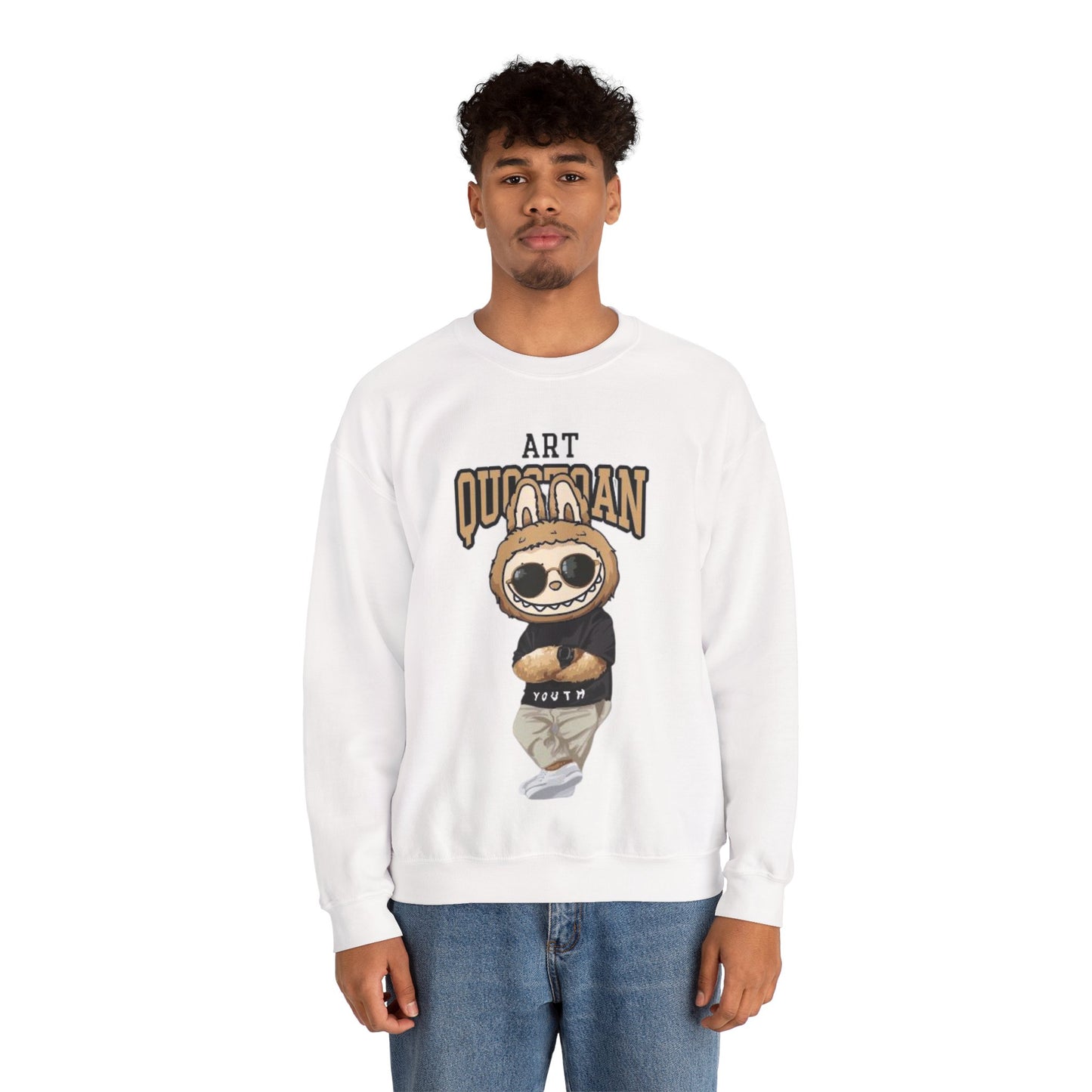 Felpa Unisex Labubu Art Quotidian – Streetwear Casual Heavy Blend.