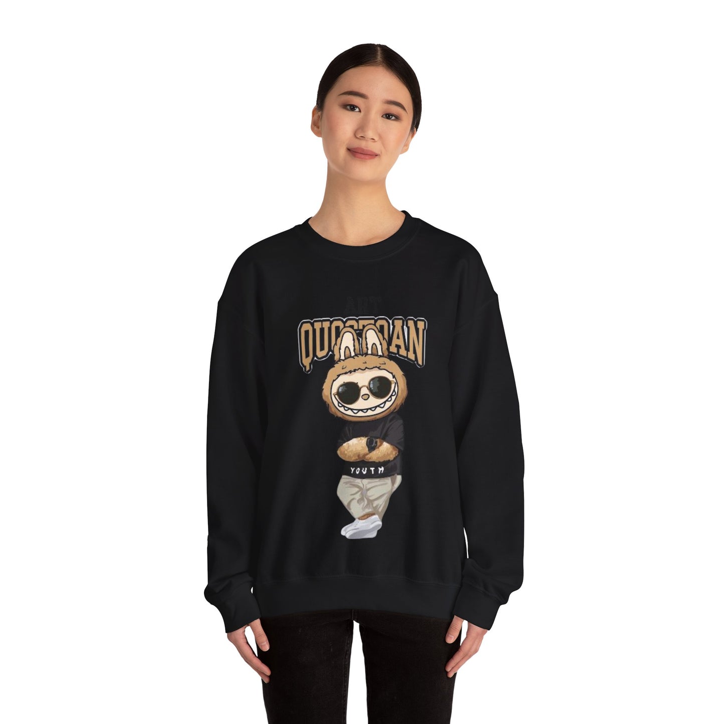 Felpa Unisex Labubu Art Quotidian – Streetwear Casual Heavy Blend.