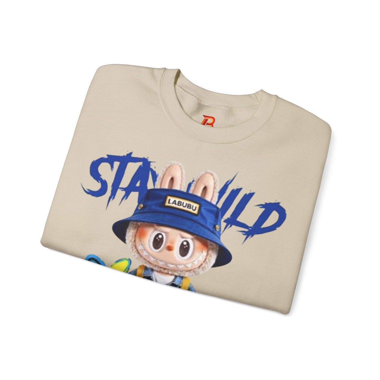Felpa Unisex Labubu Stay Wild – Streetwear Casual con Design Cartoon.