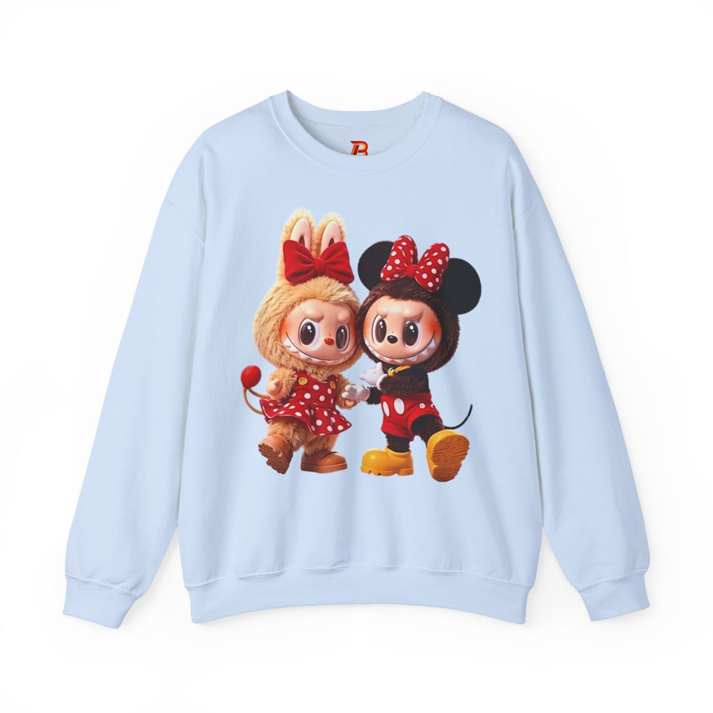 Felpa Unisex Labubu Cartoon – Sweatshirt Streetwear Rossa, Moda Urban e Comfort.