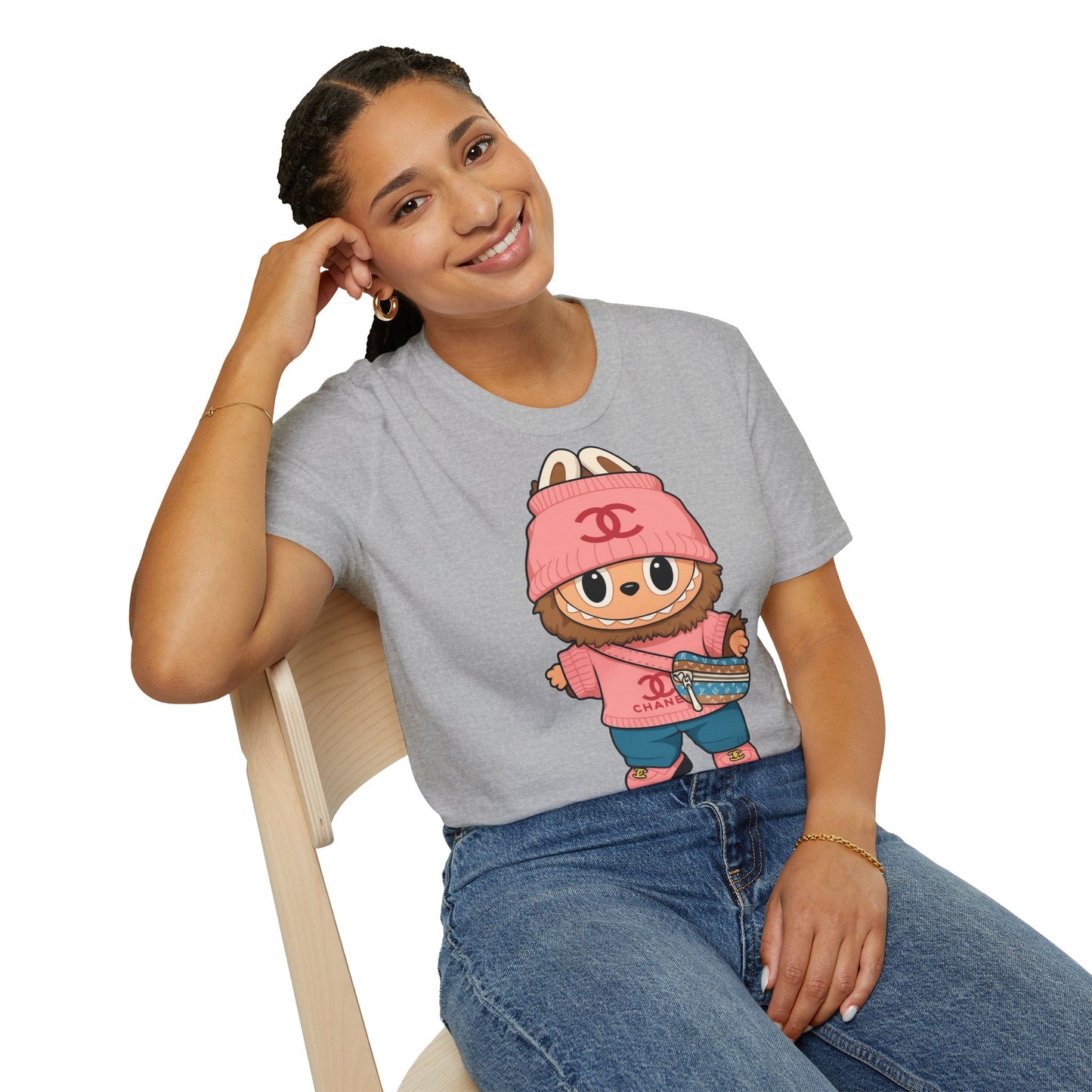 T-Shirt Unisex Labubu Softstyle – Outfit Streetwear  Kawaii.