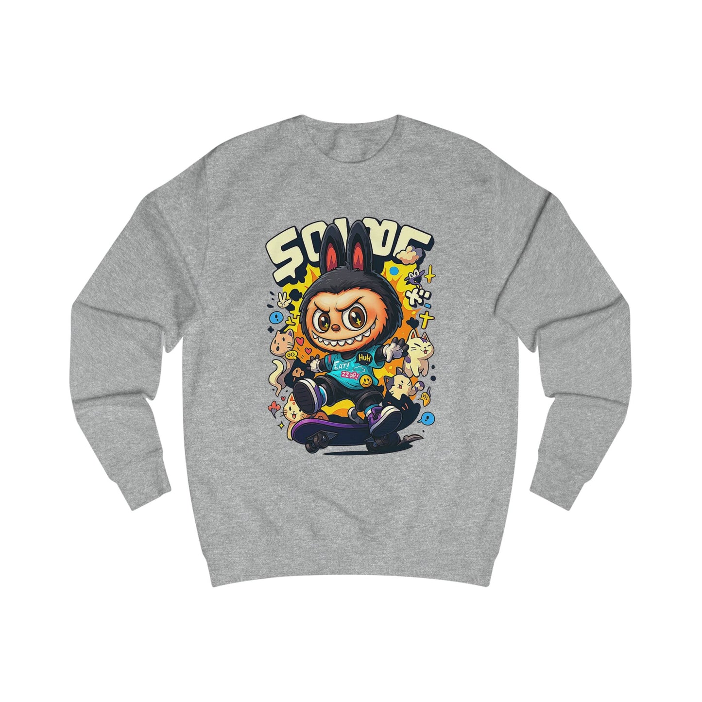 Felpa Unisex Labubu Skateboard – Streetwear Casual, Moda Urban e Comfort.