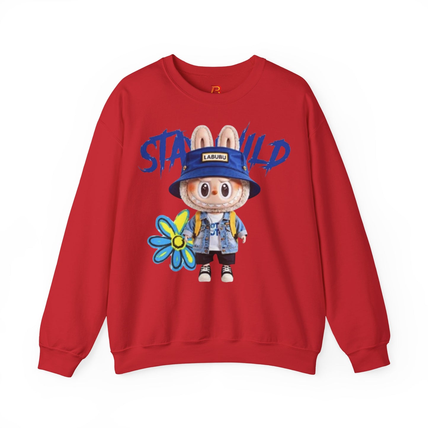 Felpa Unisex Labubu Stay Wild – Streetwear Casual con Design Cartoon.