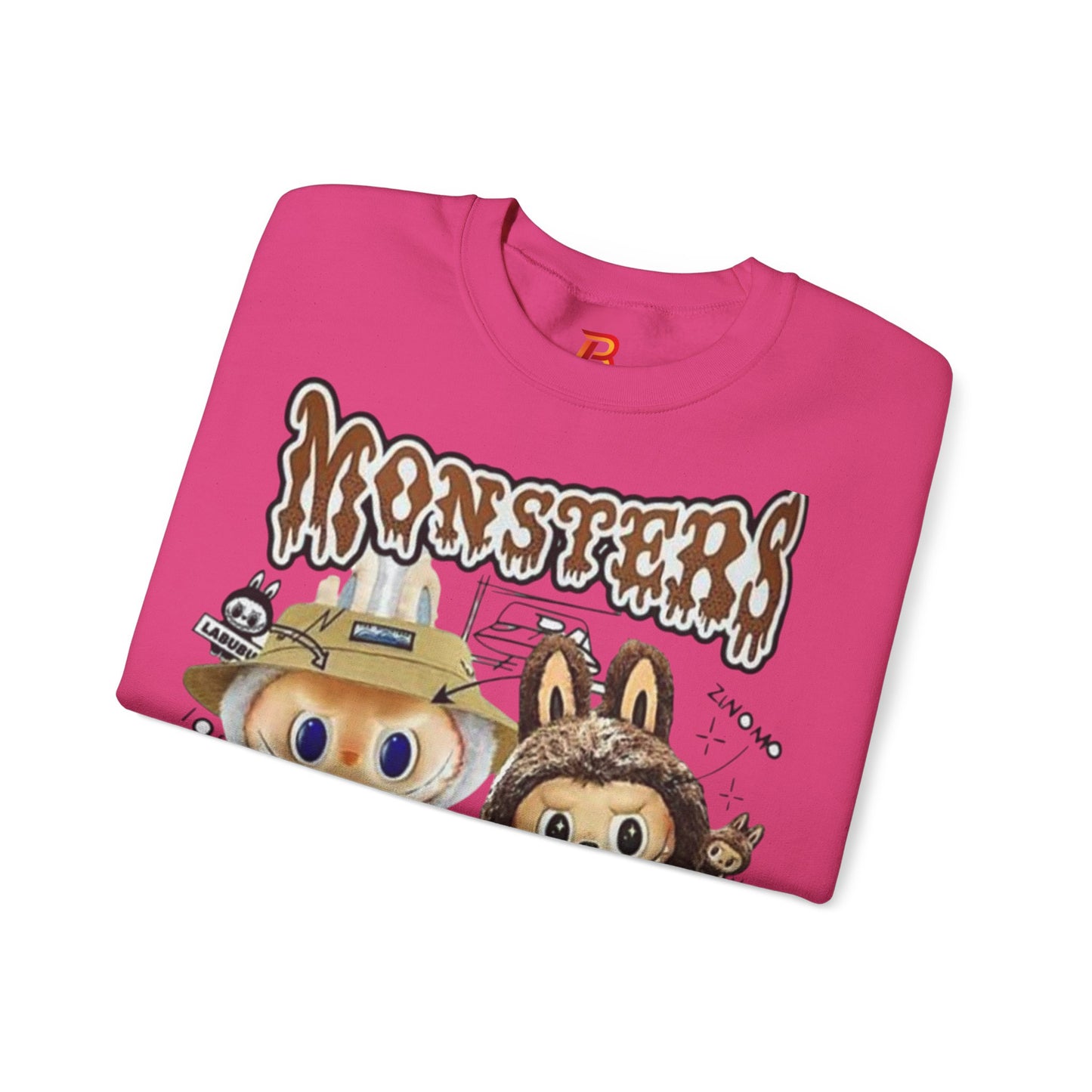 Felpa Unisex Labubu Monsters – Sweatshirt Streetwear Casual Heavy Blend.
