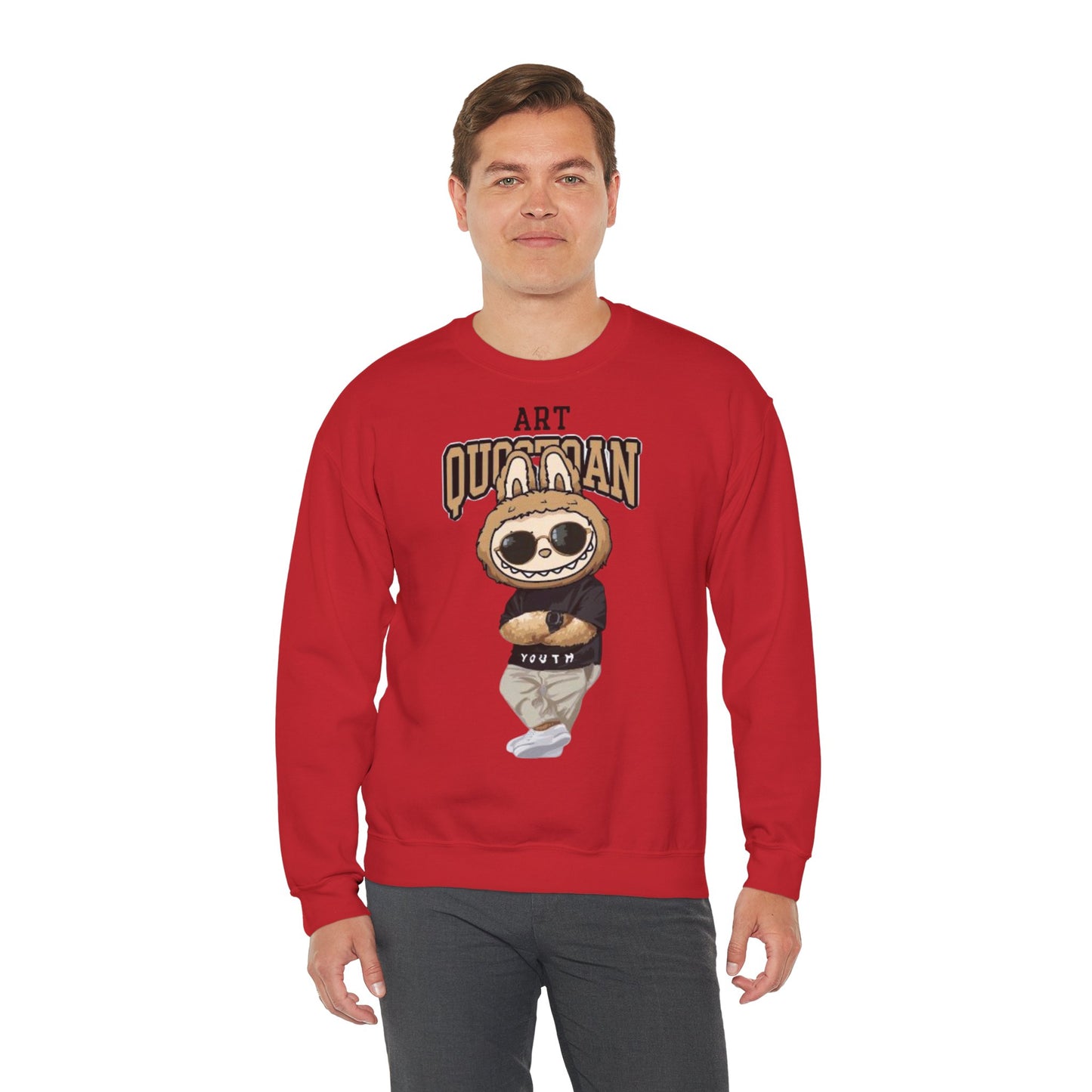Felpa Unisex Labubu Art Quotidian – Streetwear Casual Heavy Blend.