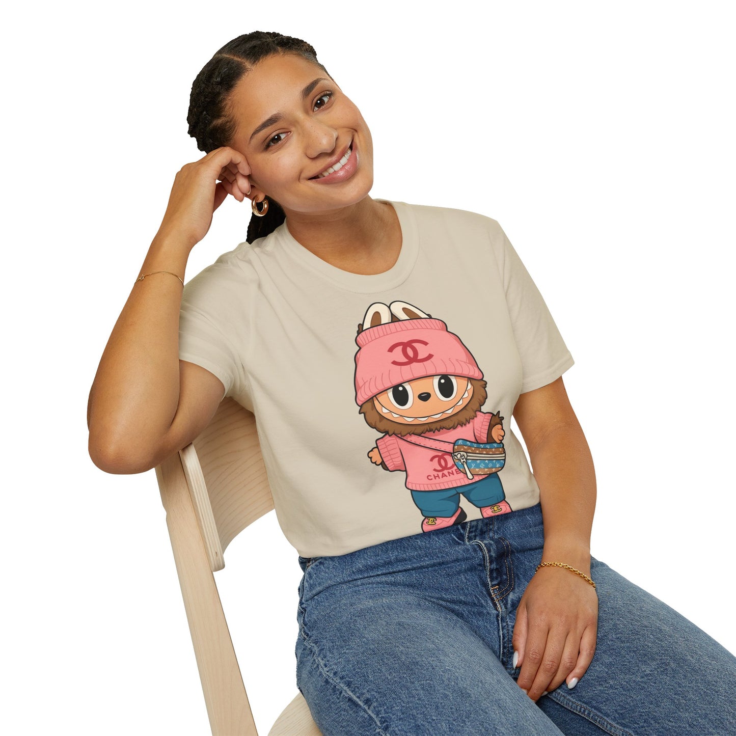 T-Shirt Unisex Labubu Softstyle – Outfit Streetwear  Kawaii.