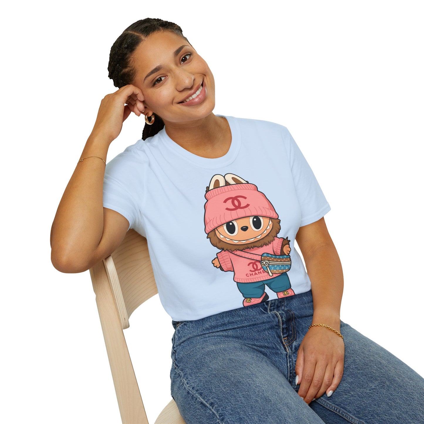 T-Shirt Unisex Labubu Softstyle – Outfit Streetwear  Kawaii.