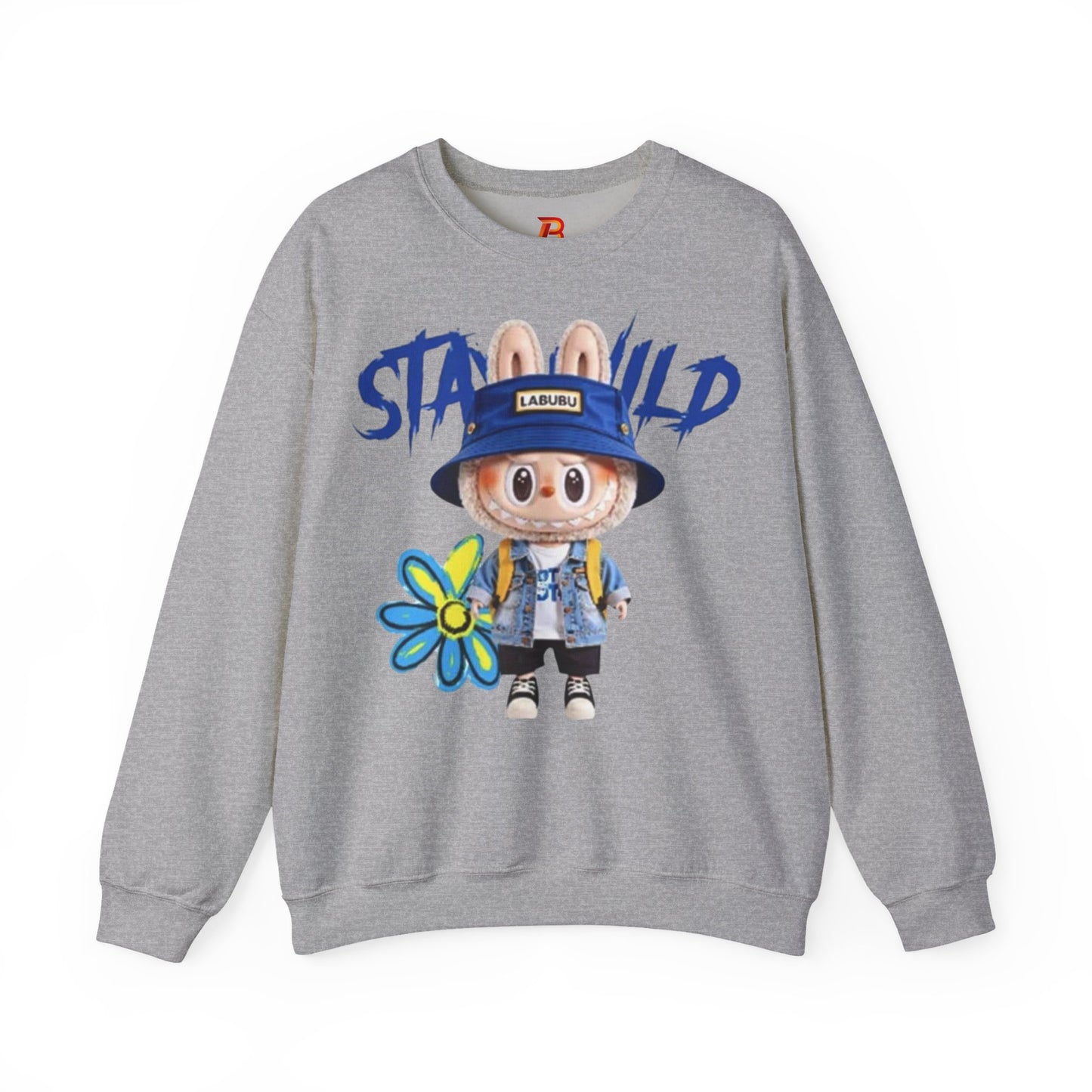 Felpa Unisex Labubu Stay Wild – Streetwear Casual con Design Cartoon.