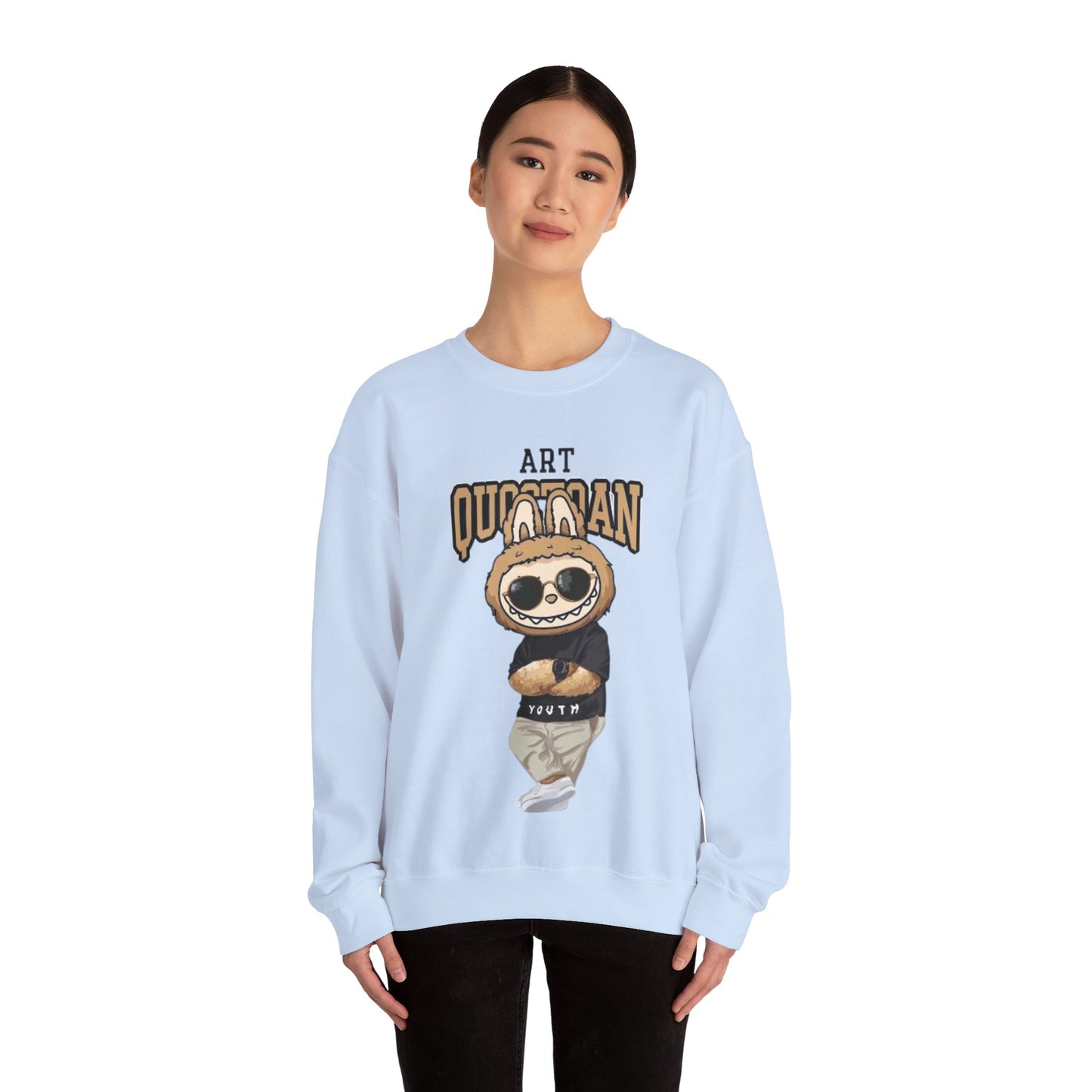 Felpa Unisex Labubu Art Quotidian – Streetwear Casual Heavy Blend.