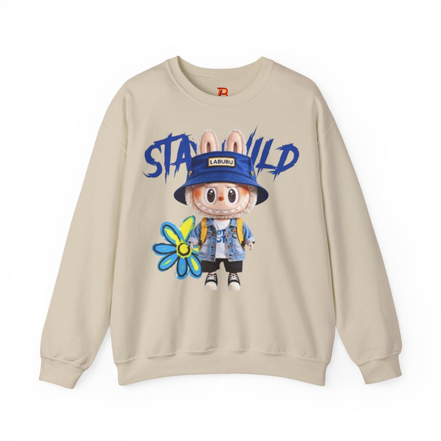 Felpa Unisex Labubu Stay Wild – Streetwear Casual con Design Cartoon.
