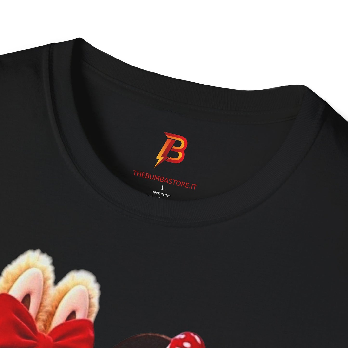 T-Shirt Unisex Labubu Softstyle  – Design Kawaii Coppia in Stile Minnie & Mickey.