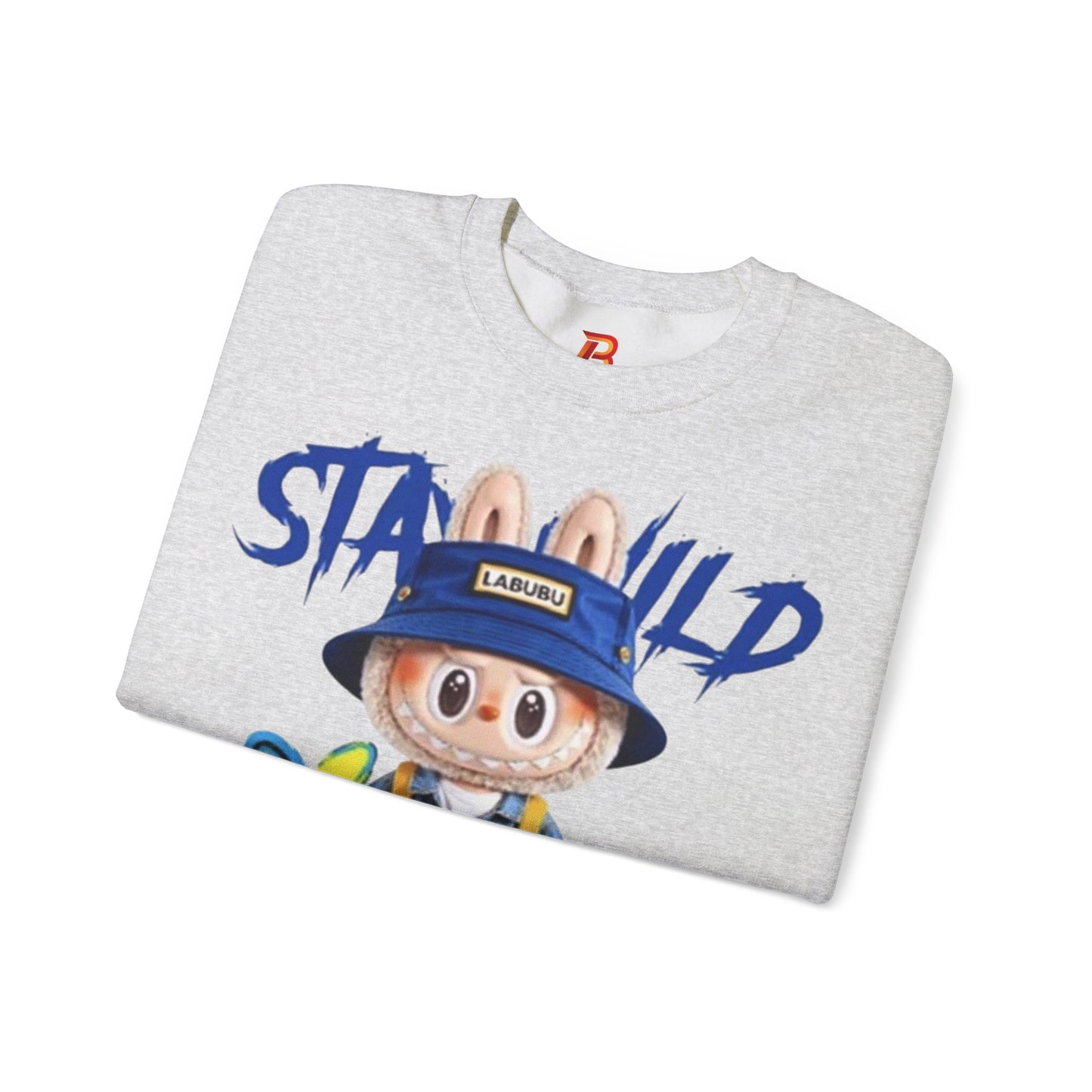 Felpa Unisex Labubu Stay Wild – Streetwear Casual con Design Cartoon.