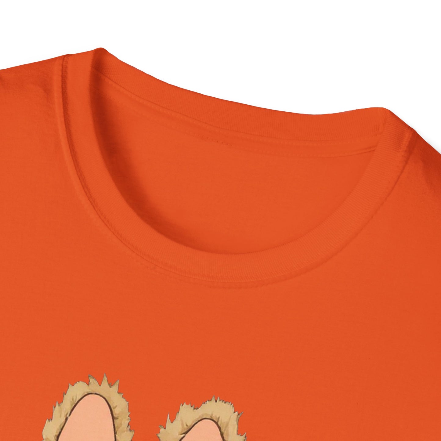 T-Shirt Unisex Labubu Softstyle – Design Kawaii con Camicia a Righe Azzurre.