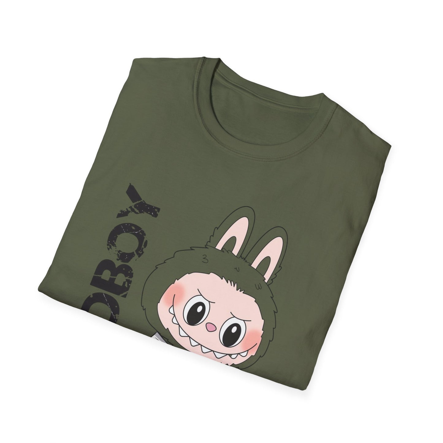 T-Shirt Unisex Labubu Softstyle – Design Streetwear Kawaii “Bad Boy”.