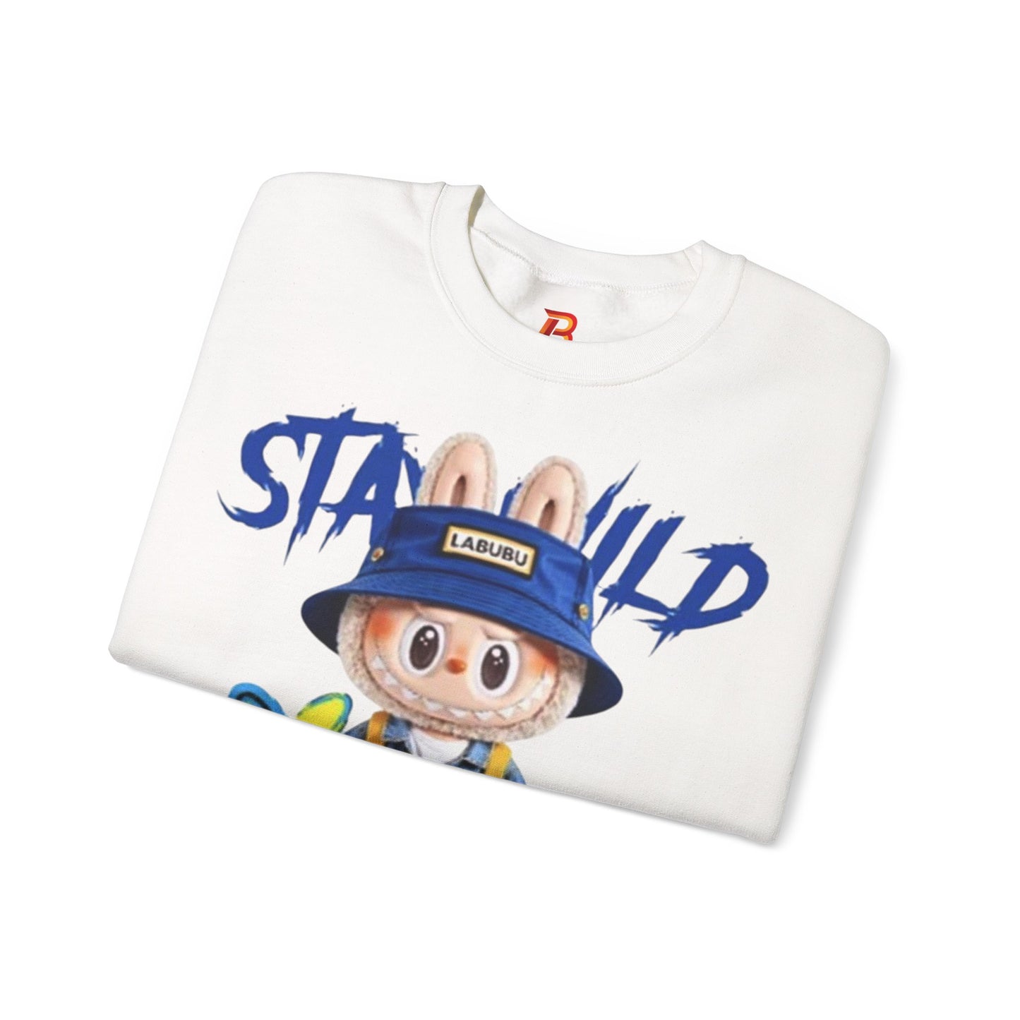 Felpa Unisex Labubu Stay Wild – Streetwear Casual con Design Cartoon.