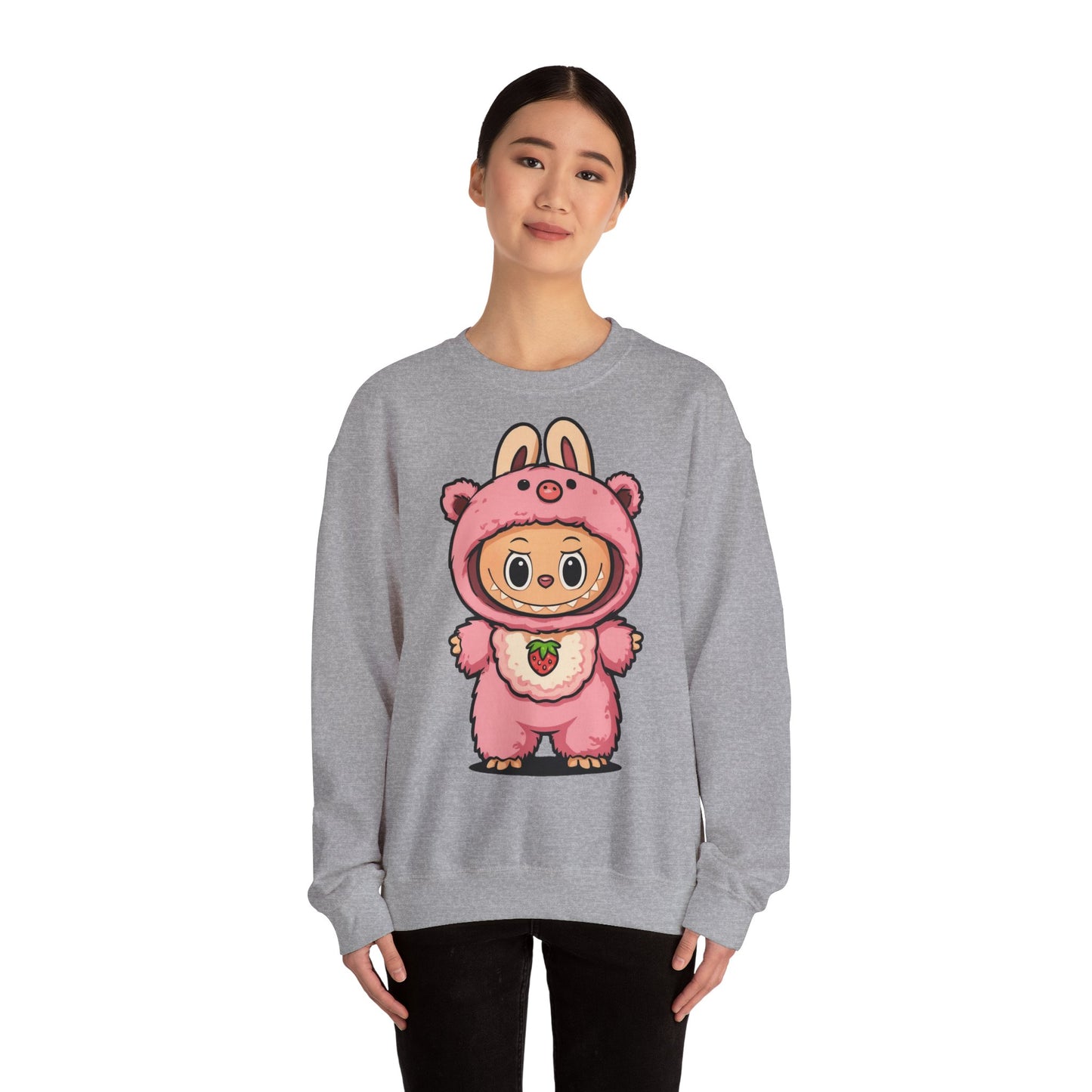 Felpa Unisex Labubu Rosa – Sweatshirt Streetwear Casual, Comfort e Stile Giocoso.