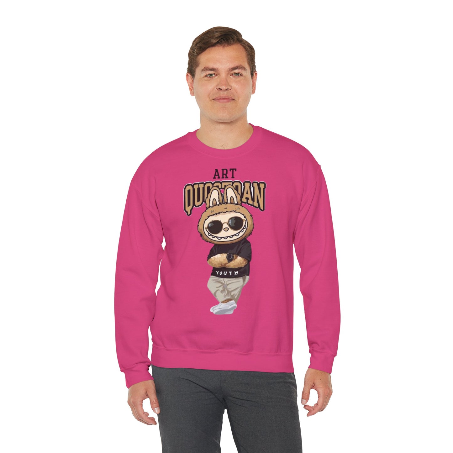 Felpa Unisex Labubu Art Quotidian – Streetwear Casual Heavy Blend.