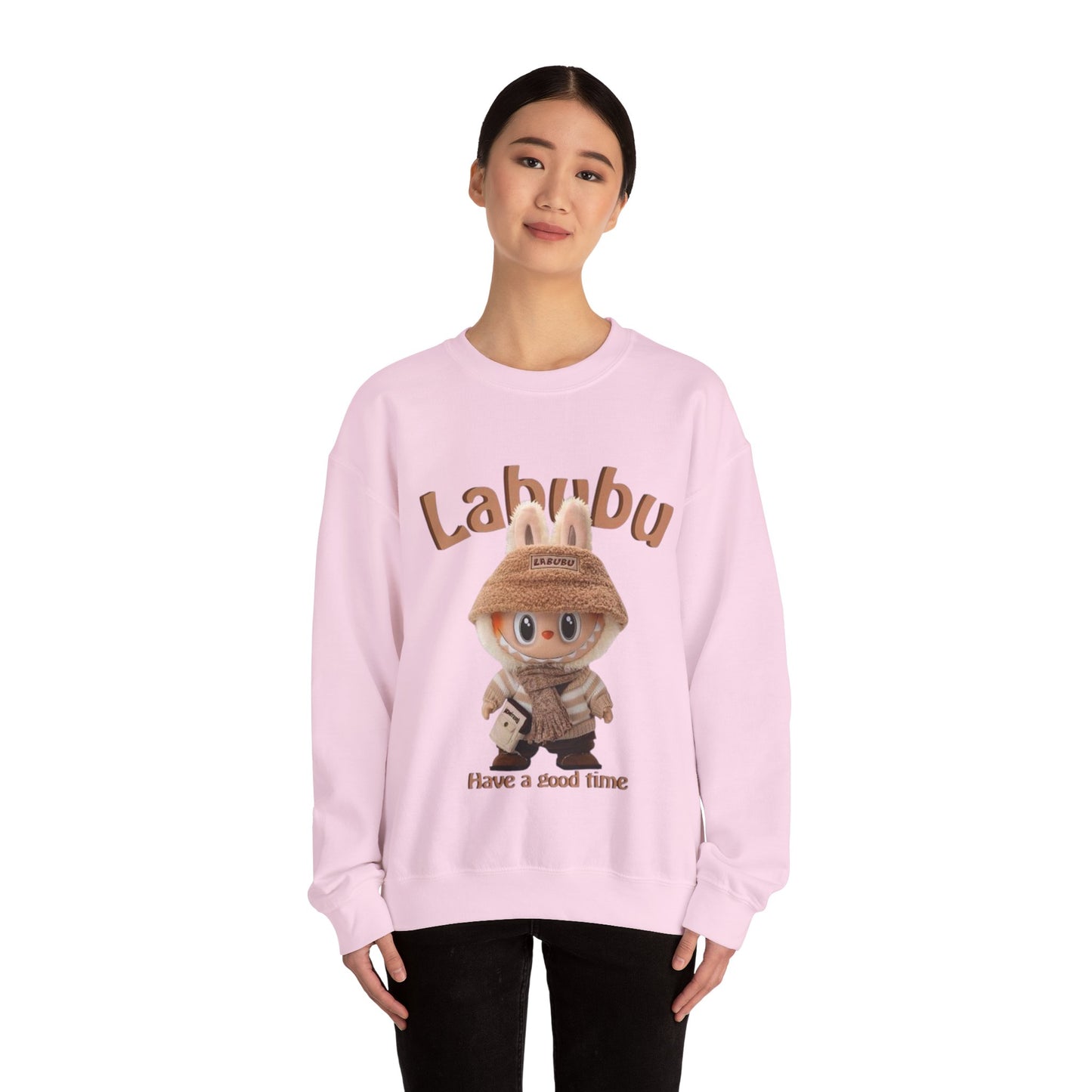 Felpa Unisex Labubu Have a Good Time – Streetwear Casual Heavy Blend.