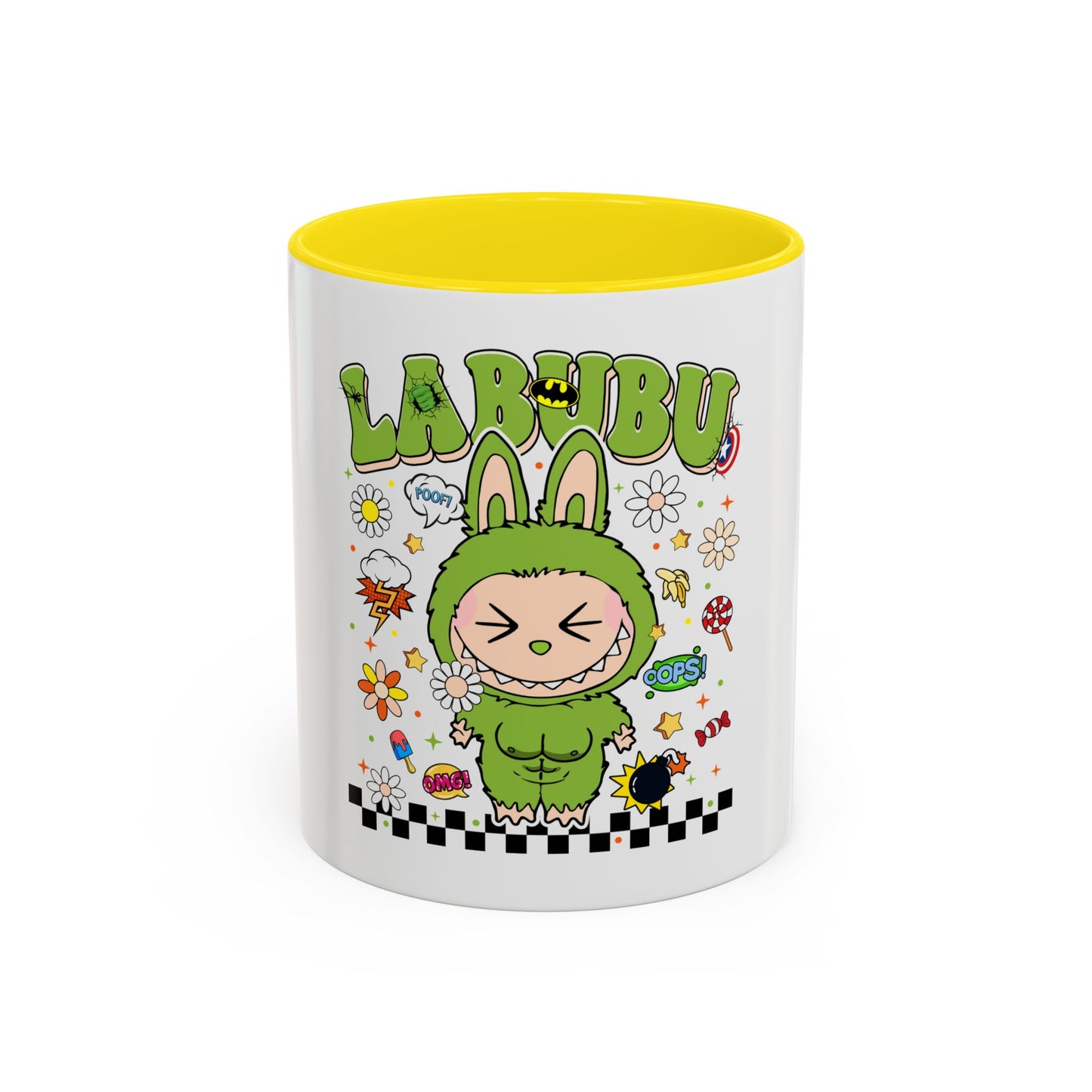 Tazza Labubu Pop Art | Tazza Colorata in Ceramica 315 ml – Collezione Personalizzabile.
