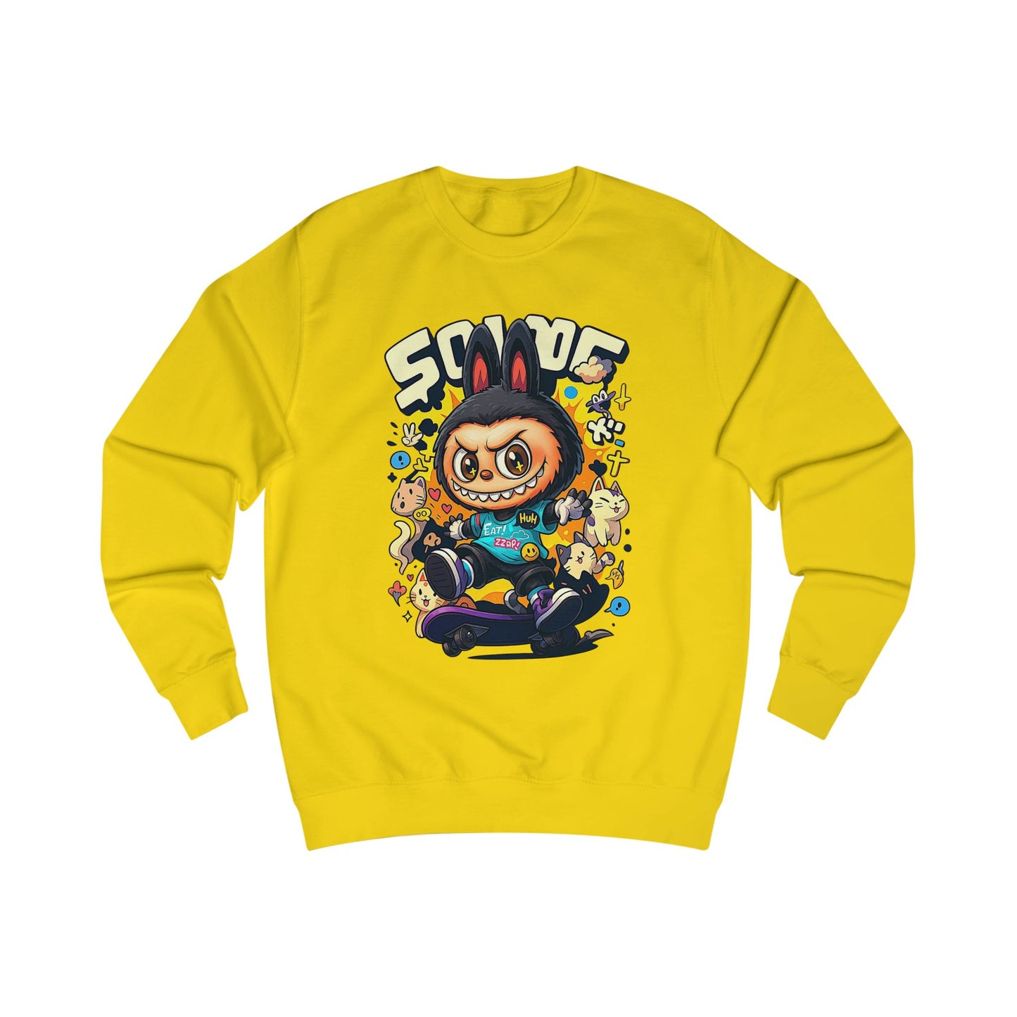 Felpa Unisex Labubu Skateboard – Streetwear Casual, Moda Urban e Comfort.
