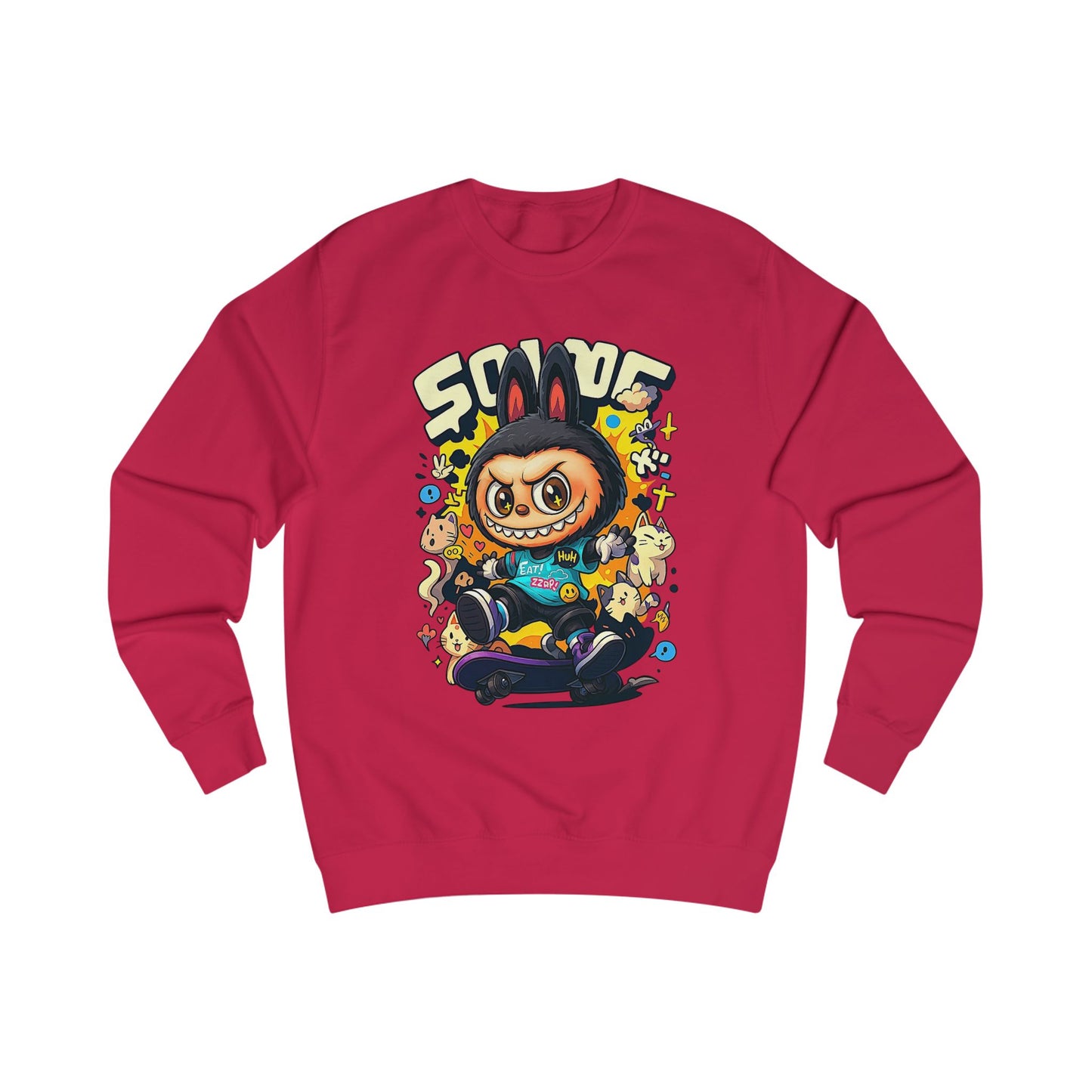 Felpa Unisex Labubu Skateboard – Streetwear Casual, Moda Urban e Comfort.