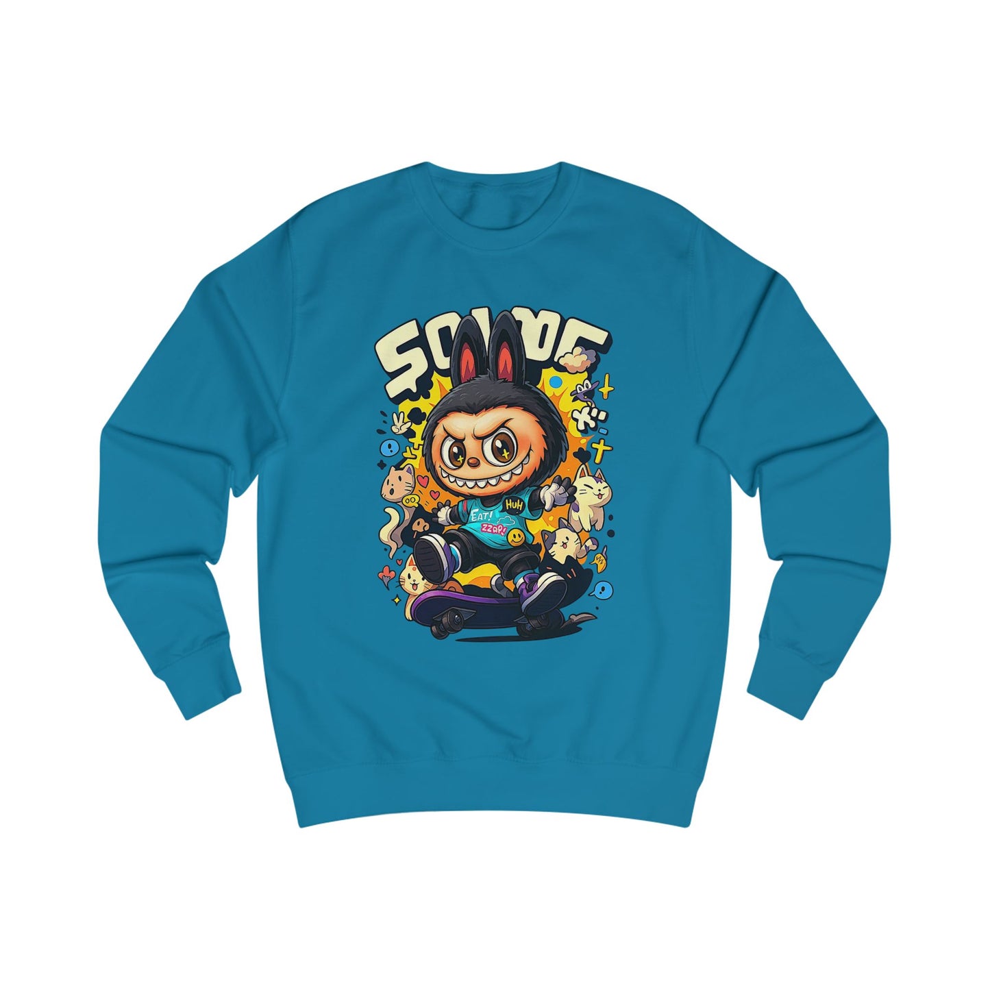 Felpa Unisex Labubu Skateboard – Streetwear Casual, Moda Urban e Comfort.