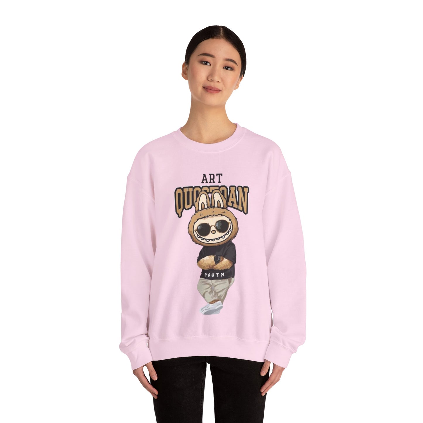 Felpa Unisex Labubu Art Quotidian – Streetwear Casual Heavy Blend.