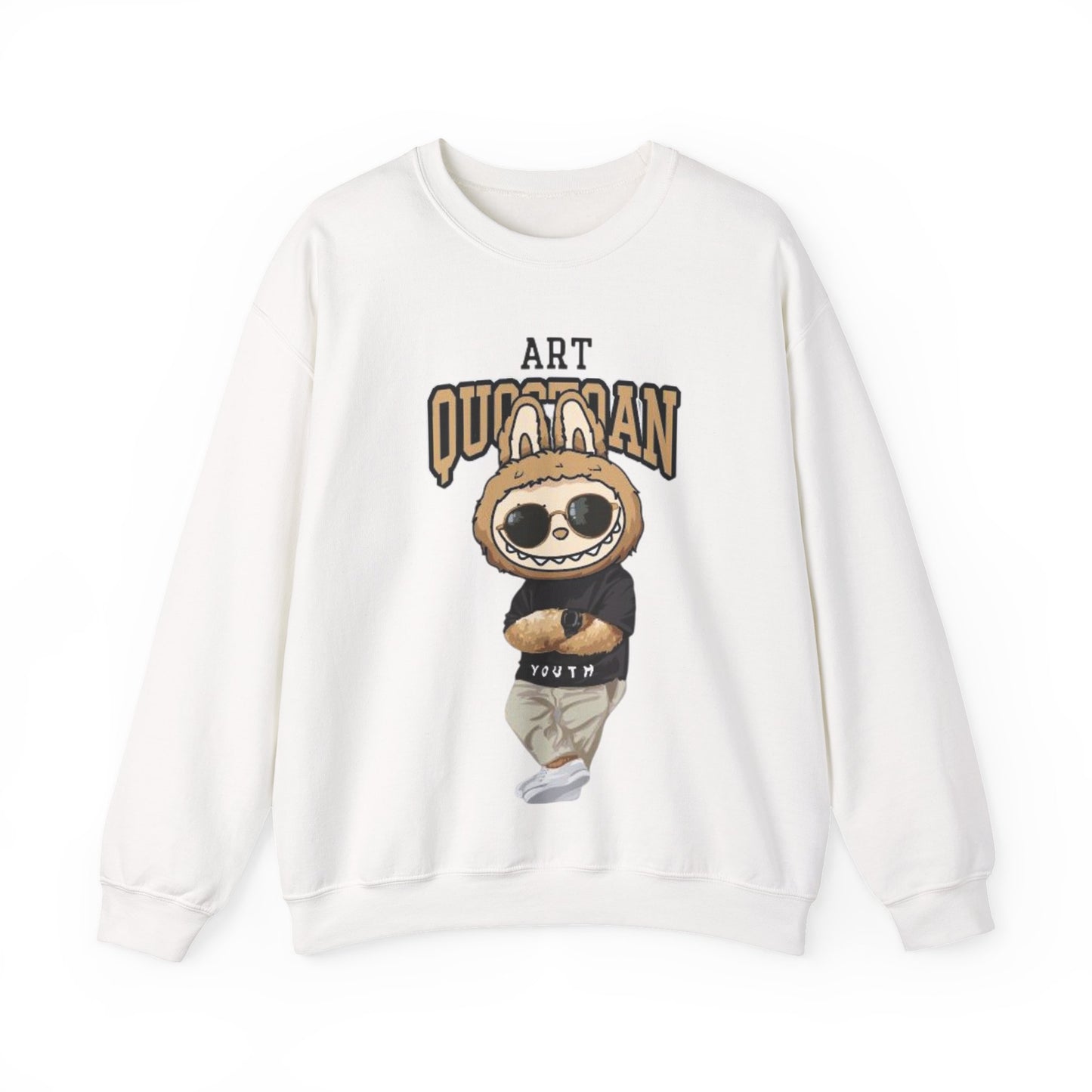Felpa Unisex Labubu Art Quotidian – Streetwear Casual Heavy Blend.