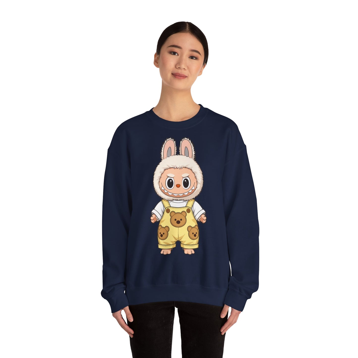 Felpa Unisex Labubu Teddy Overalls – Sweatshirt - Streetwear Heavy Blend™.