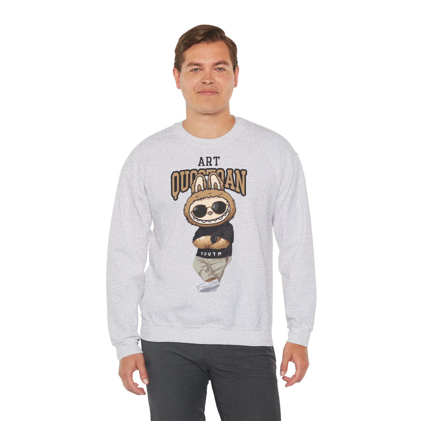 Felpa Unisex Labubu Art Quotidian – Streetwear Casual Heavy Blend.