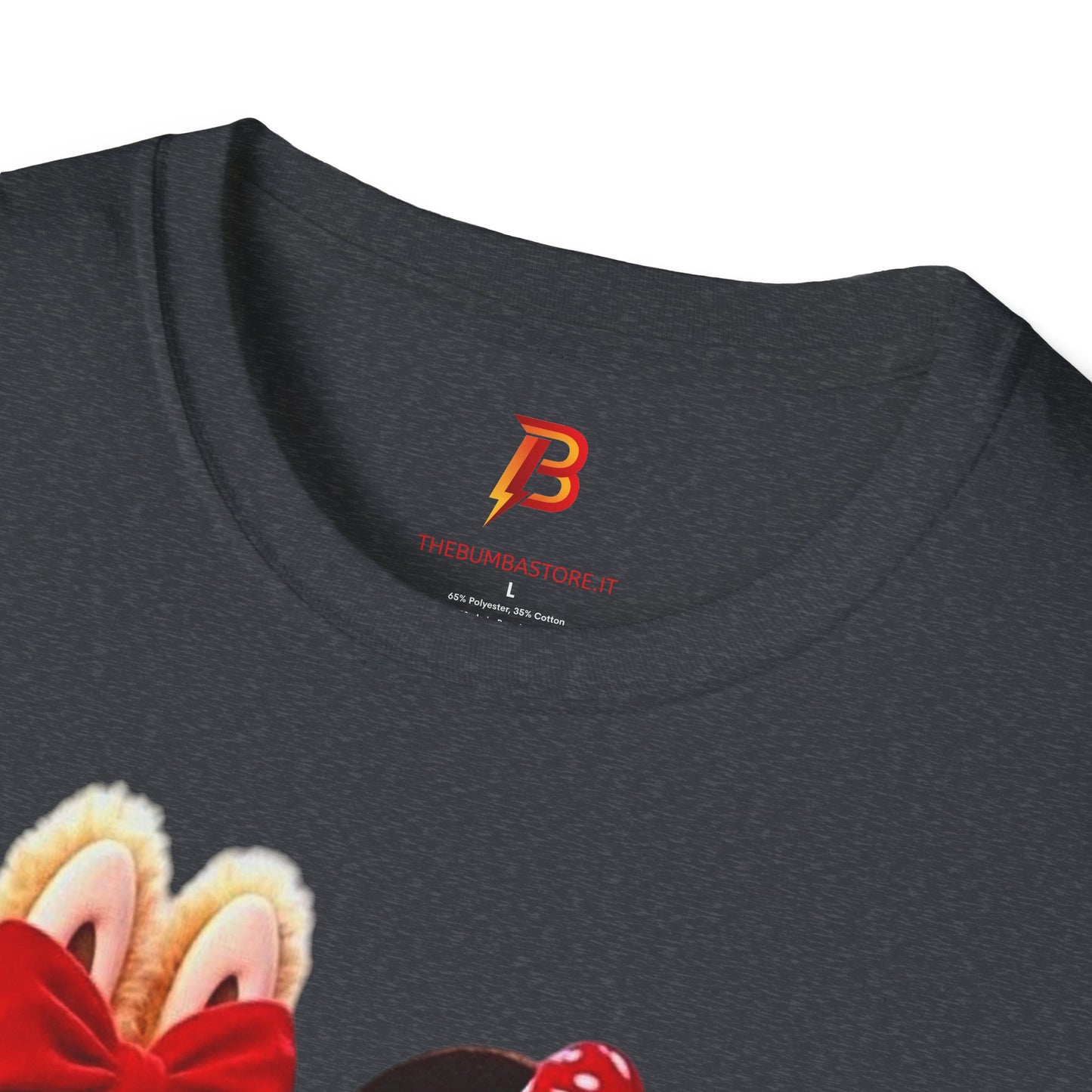 T-Shirt Unisex Labubu Softstyle  – Design Kawaii Coppia in Stile Minnie & Mickey.