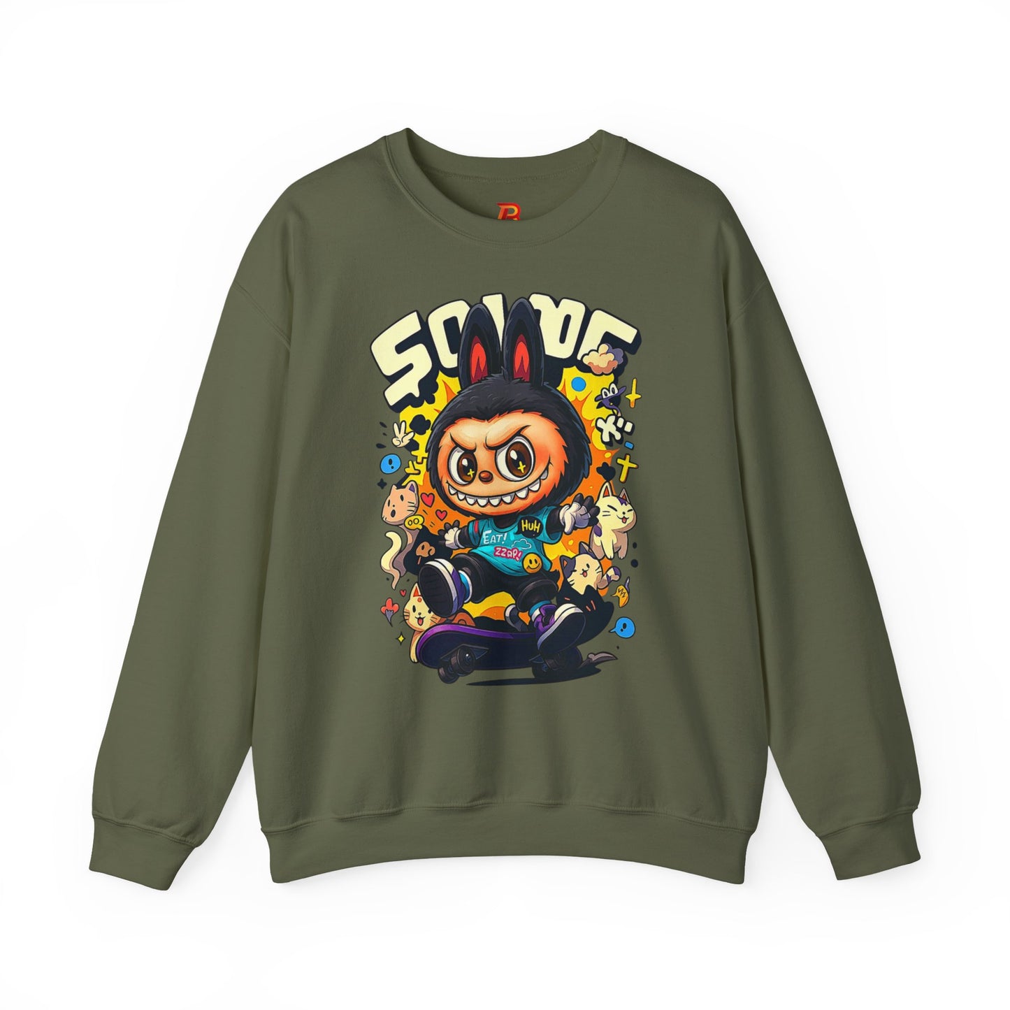 Felpa Unisex Labubu Skateboard – Streetwear Casual, Moda Urban e Comfort.